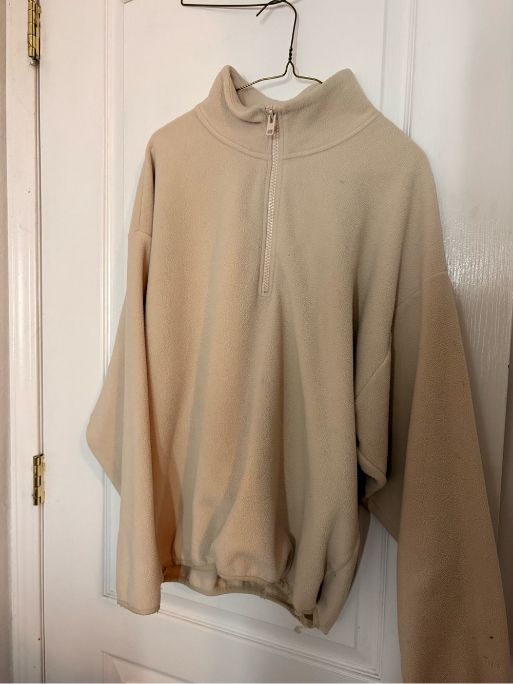 TNA Men's Tan Half-Zip Fleece Pullover